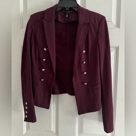 Maroon Women’s WHBM Jacket Size 4 - Picture 1 of 4